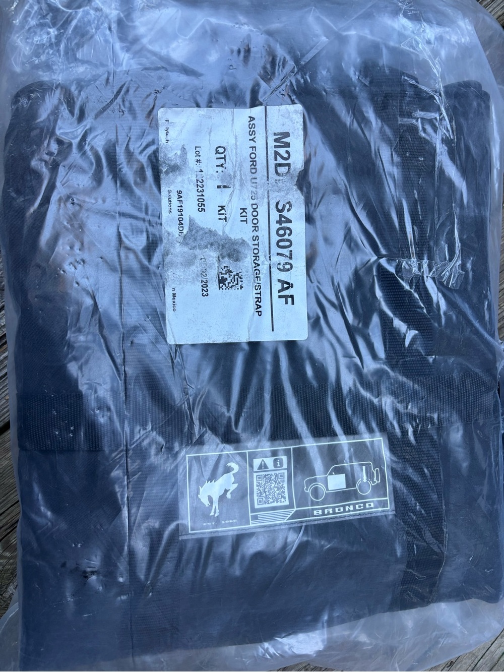 Ford Bronco U725 Door and Roof Panel Storage Bag Kit Black Travel Bag NWT